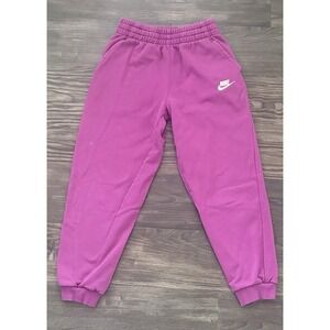 nike sportswear club fleece joggers Pants Magenta Purple Youth Girls Size Large